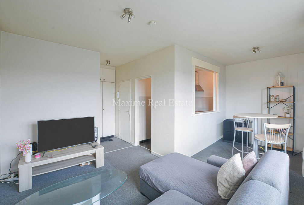 Maxime Real Estate stelt u een goed onderhouden studio voor.

Gelegen tussen het Fallon-stadion/Stokkel en nabij openbaar vervoer, scholen, winkels,...

Deze mooie studio +/-33m² (volgens EPC) is gelegen op de 7e en laatste verdieping en is samengesteld 