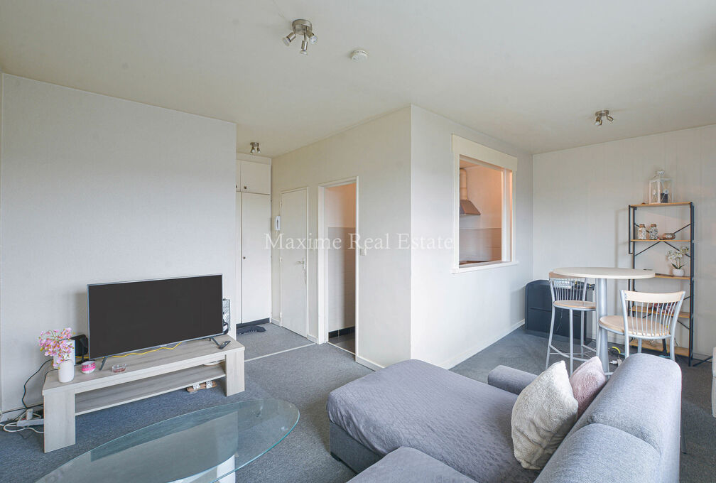 Maxime Real Estate stelt u een goed onderhouden studio voor.

Gelegen tussen het Fallon-stadion/Stokkel en nabij openbaar vervoer, scholen, winkels,...

Deze mooie studio +/-33m&sup2; (volgens EPC) is gelegen op de 7e en laatste verdieping en is samengesteld 