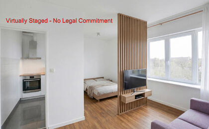 Maxime Real Estate presents a well-maintained studio apartment.

Located between the Fallon Stadium/Stokkel area and close to public transportation, schools, shops, and more.

This charming studio of +/-33m² (according to the PEB) is located on the 7th a